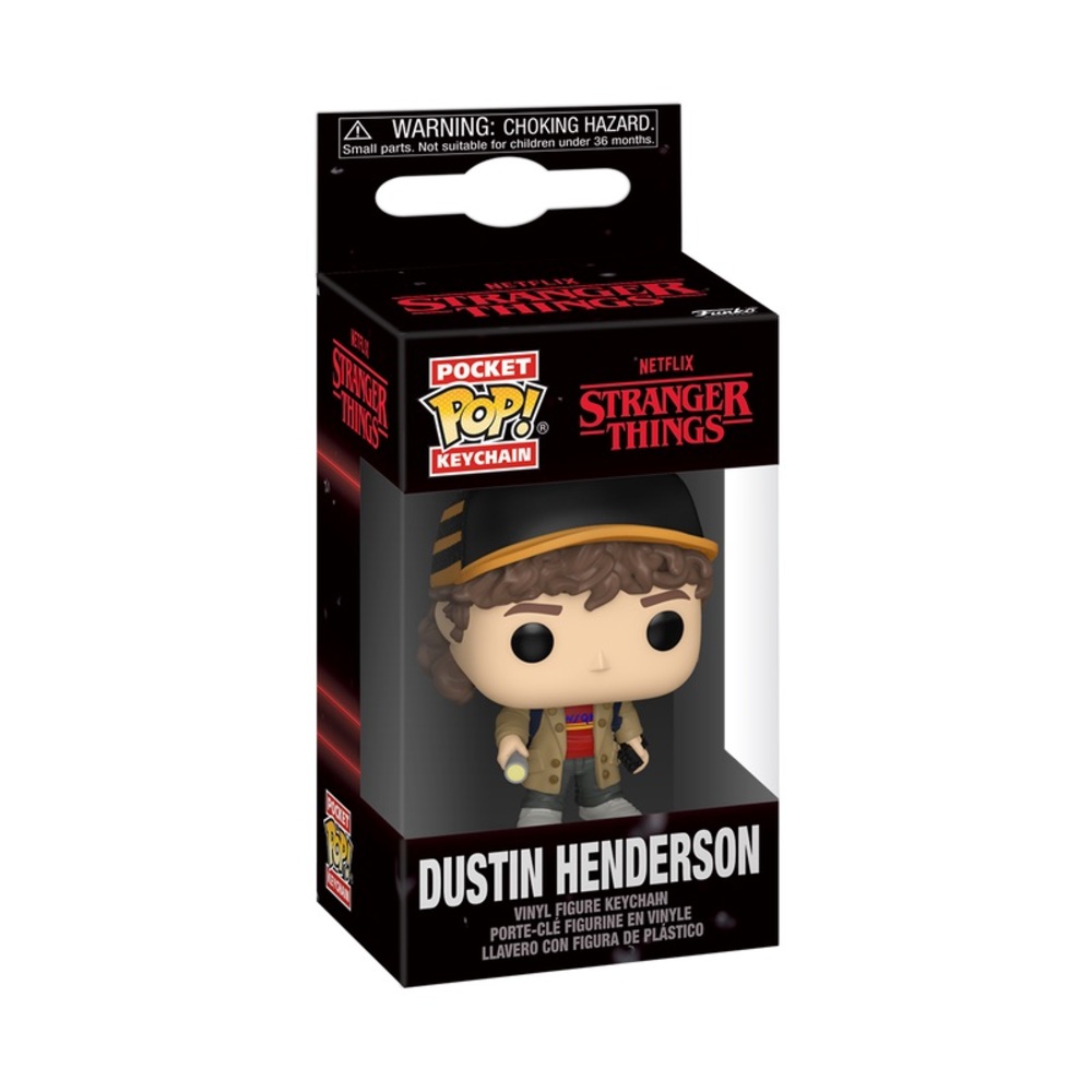 DUSTIN HENDERSON Stranger Things S5 Funko Pop Mini Keychain — Brand New In Box!